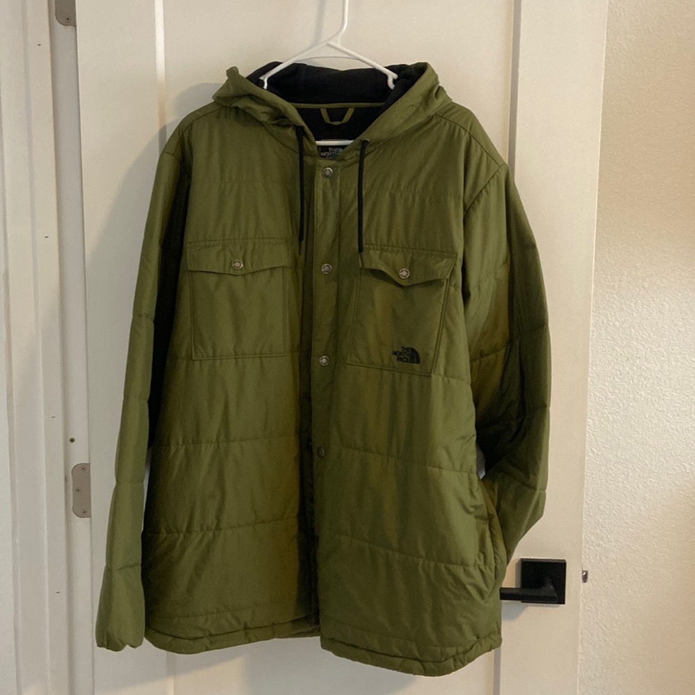 TNF Fleece Lined & Hooded Button Up Jacket
